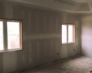 Drywall taping in a new house