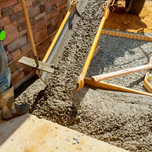 Concrete workers are concreted approach to building